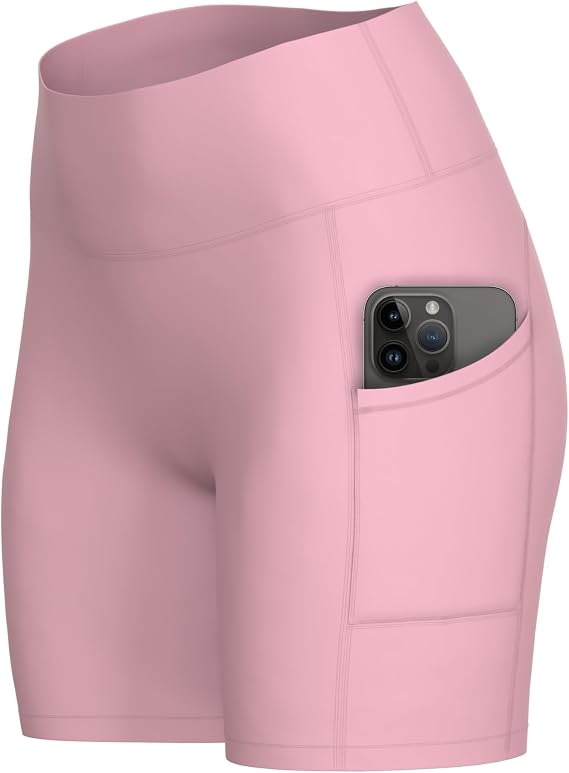 Zippy High Waist Biker Shorts for Women 6"/ 8"/10" Tummy Control, Yoga Workout Running Gym Shorts with Pockets for Summer