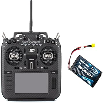 Radiomaster TX16S MKII MAX with AG01 Hall Gimbals Radio Control System ExpressLRS or Multi-Protocol 4in1 (4in1 Mode 2-Black with 6200)