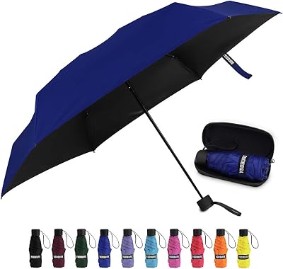 Yoobure Small Mini Umbrella with Case Light Compact Design Perfect for Travel Lightweight Portable Parasol Outdoor Sun&Rain Umbrellas