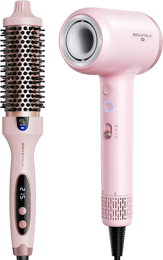 Wavytalk Blowout Boost Thermal Brush Pink and Turblow Pro Hair Dryer