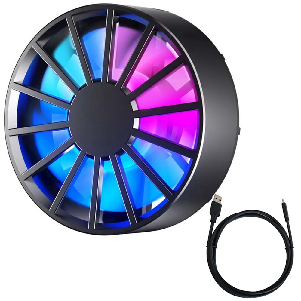 Magnetic Mobile Phone Cooler for Gaming Radiator Low Noise Fast Heat Dissipation Portable Cooling Fan Cooler for Phone Easy Install Easy to Use A