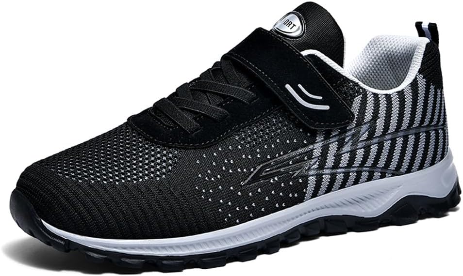 LEADER SHOW Men's Casual Walking Shoes for Elderly Lightweight Strap Comfortable Sneakers