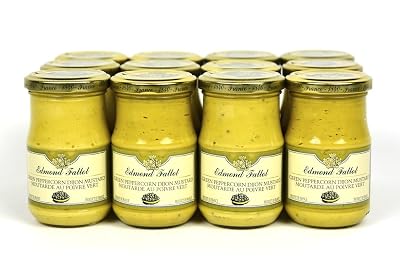 Edmond Fallot Dijon Mustard with Green Peppercorns 7.4Oz Case of 12 Units - Wholesale
