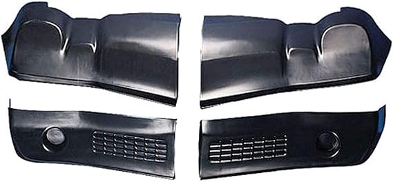 Speedway Motors Racing Nose Complete Kit Upper Lower Left Right Black Plastic Compatible with 1970-81 Camaro Street Stock Sportsman Chassis Replacement