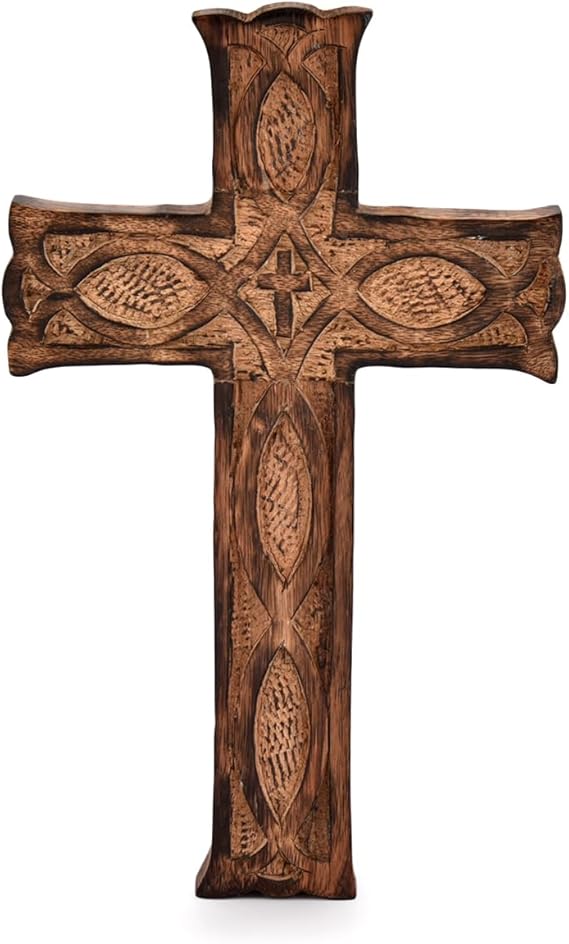 NIRMAN Handmade Wooden Wall Cross Church Home Room Decor