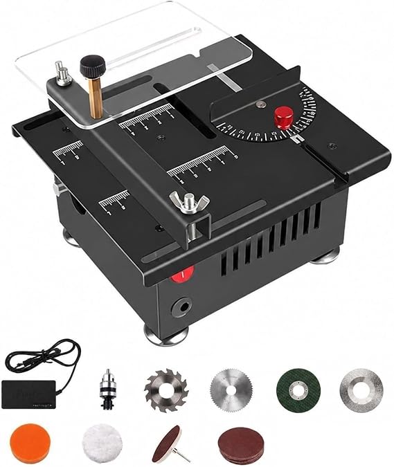 Mini Table Saw for Crafts, Multi-Functional Portable Saw for Woodworking, Precision Cutting Tools for DIY Projects, Compact Design, Easy to Use