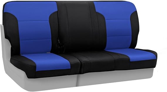 Coverking Custom Fit Center 60/40 Bench Seat Cover for Select Toyota Sequoia Models - Neosupreme (Blue with Black Sides)