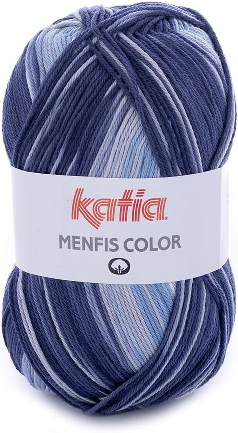Cotton Menfis Colour, Katia 106 Ocean