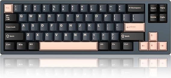 MageGee Captain72 Rapid Trigger Magnetic Switch Keyboard, 65% Wired Hall Effect Mechanical Gaming Keyboards w/Adjustable Actuation, CNC Aluminum Frame, Gasket Hot Swappable RGB Creamy Keyboard (Blue)