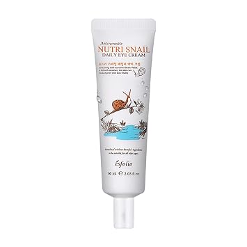 Esfolio Collagen Daily Eye Cream Firming Hydrolyzed Collagen Formula for Under-Eye Care Lightweight Moisturizer with Botanical Extracts Korean Skincare 60 ml / 2.03 fl oz