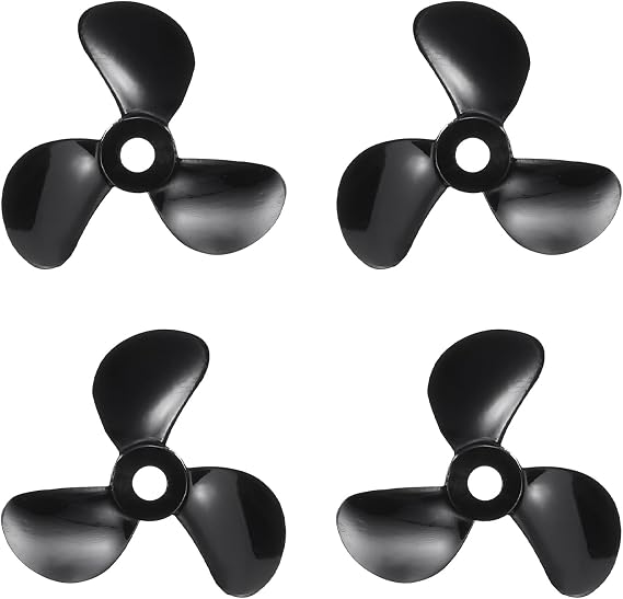 sourcing map RC Boat Propeller, 3 Blades Propeller Hole Dia OD CW Clockwise Rotating Drill Propeller for RC Boat, DIY Ship Model