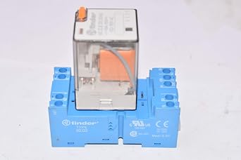 FINDER 60.12.8.120.0040 120VAC Coil, Agni Contact, DPDT 10A, General Purpose Relay, Lockable Test Button and Mechanical Indicator