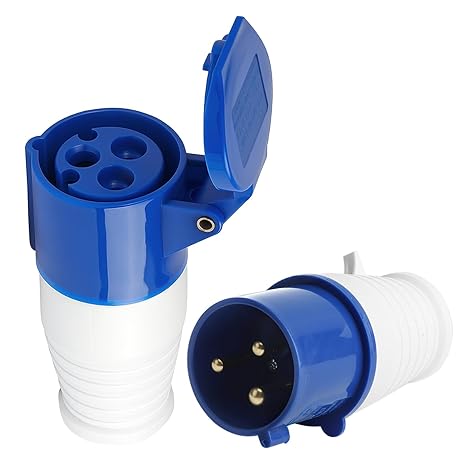 2PCS 32Amp Plug Socket, 32Amp Industrial Connector 1-Phase 3 Pin Plug