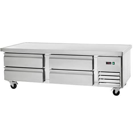 Arctic Air ARCB72 74' Four Drawer Refrigerated Chef Base, Stainless Steel, 115v