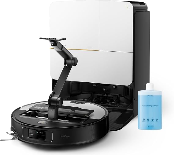 roborock Saros Z70 Robot Vacuum Cleaner and 1L Floor Cleaning Solution Bundle