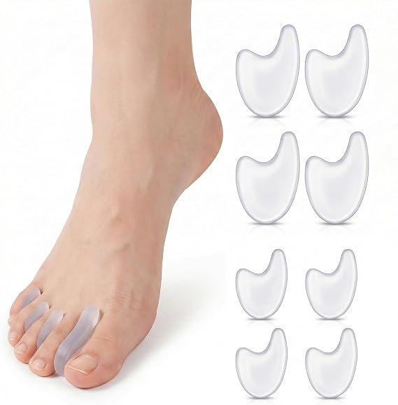 4 Pairs/8 Pcs Gel Toe Separators for Overlapping Toes