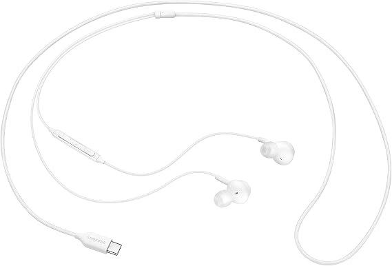 Samsung EO-IC100 in-Ear Headphones with USB Type-C and Low-Tangle Fabric Cable - Sound by AKG - White