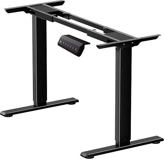Dual Motor Electric Standing Desk Frame, Height Adjustable Table Legs for Max 44 x 70.8 Desktop with 330lbs Capacity, Ergonomic Sit Stand Up Desk Base for Home Office, Black Frame Only