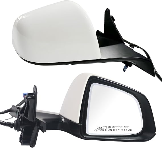 Side Mirror Right Passenger Side Car Door Mirror for Tesla Model Y 2020-2024 Auto-Dimming |Power| Heated| Power Adjustable | Memory | White(RH)-13 Pins Replacement OEM 1609791-00-D