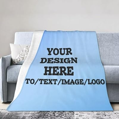 Customized Blankets with Photos Personalized Picture Throw Blanket Soft Using My Own Photo Custom Gifts for Family Friends Wife Husband 60x50 in