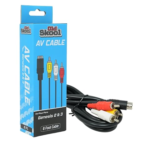 Old Skool Sega Genesis 2, 3, Nomad and 32X Standard AV Cable