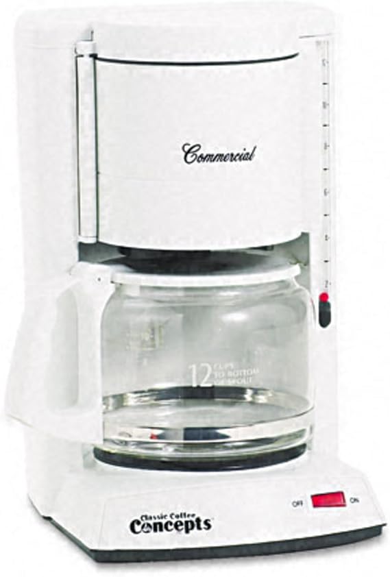12-Cup Commercial Automatic Drip Coffee Maker, White (CCECC120)
