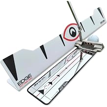 EyeLine Golf Quick Look Edge Rail and Putting Mirror Combo – Portable Golf Putting Training Aid to Improve Aim, Alignment & Setup, and Stroke Path – Use Outdoors or on Indoor Putting Greens