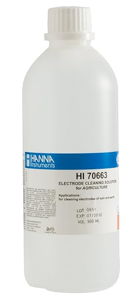 Hanna Instruments HI70663L Electrode Cleaning Solution for Soil Deposits, 500mL Bottle