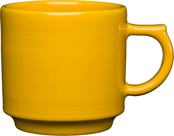 Fiesta 16oz Stackable Mug Durable Ceramic, Lead-Safe, Dishwasher/Microwave/Oven Safe Made in USA - Daffodil