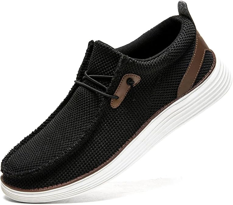 Mens Loafers Walking Slip on Boat Shoes Running Tennis Athletic Sneakers Workout Sports Gym Fashion Classcial Non Slip Sneakers Casual Comfortable Shoes Leisure Vintage Flat