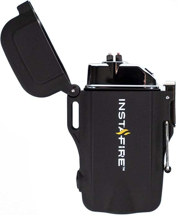 Cross-Fire Mini Pocket Plasma Lighter with Flashlight