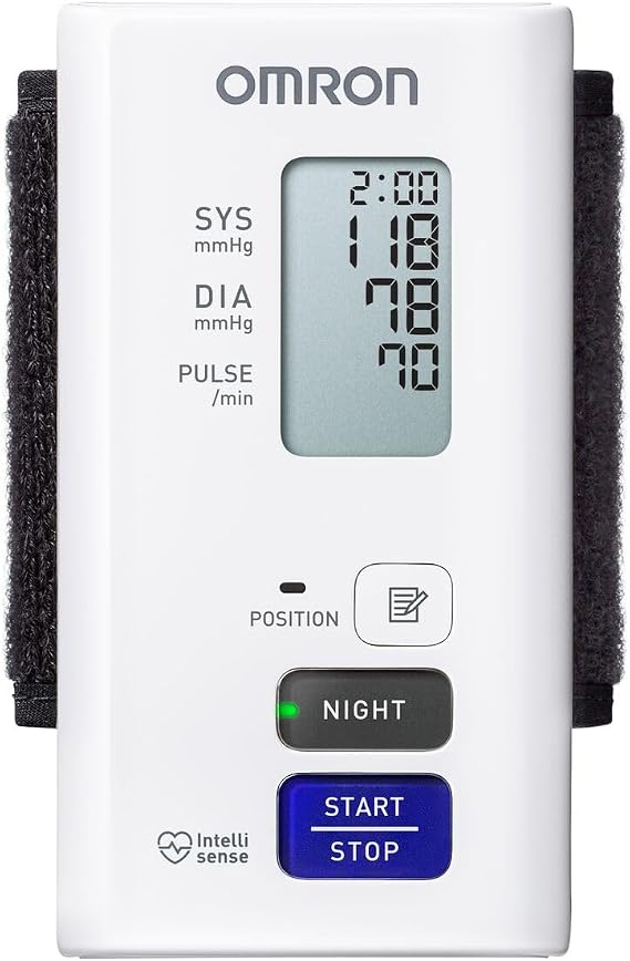 OMRON NightView Wrist Blood Pressure Monitor for Day- & Nighttime Measuring | Completely Silent BP Machine with Bluetooth Connection to Free OMRON Connect App, clinically validated