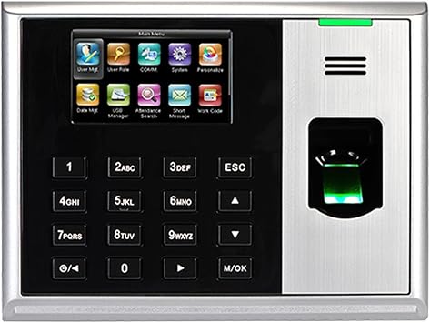 Time Attendance Clock S30 Fingerprint TCPIP USB Password Office Time Clock Employee Recorder Device Biometric Time Attendance System Employee Checking-in Recorder Color S30, Language Spanish