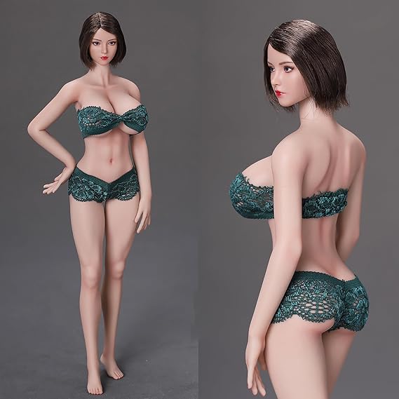 1/6 Scale Figure, Women, Ultra Flexible, Seamless, Bare Skin, Silicone Fingers + Makeup, 28XL, Connectable HT, YMTOYS, i8Toys Head Finger Wire, Mechanical Skeleton + Full Makeup, Normal White DD White Skin, Close to White Skin, i8toys