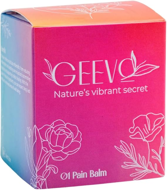 Geevo Pain Balm - Muscles/Joints/Back Relief - All Natural