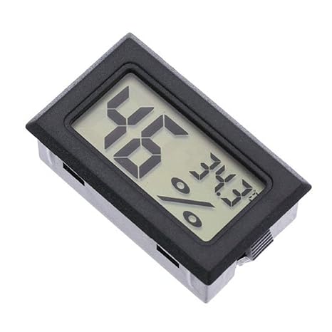 Hygrometer Thermometer Embedded Portable Thermometer Hygrometer Wireless Electronic Digital Indoor Temperature Humidity Gauge - Black