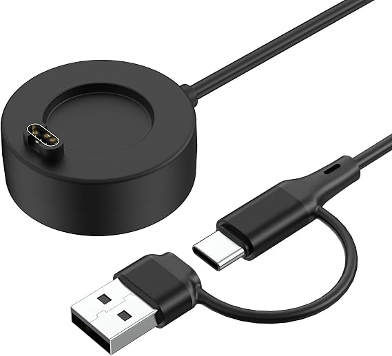 MoKo 2 in 1 Watch Charger Compatible with Garmin smartwatches, Black