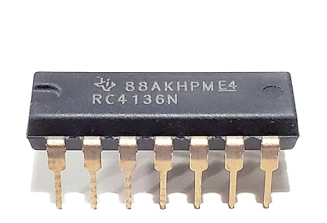 RC4136N RC4136 Quad Low Noise 30V Operational Amplifier Op Amp Breadboard-Friendly IC DIP-14 (Pack of 20)