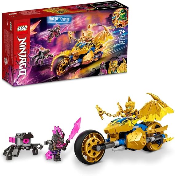 LEGO Ninjago Jay's Golden Dragon Bike 71768 Toy Block Gift Ninja Ninja Ninja Bike for Boys Ages 7+