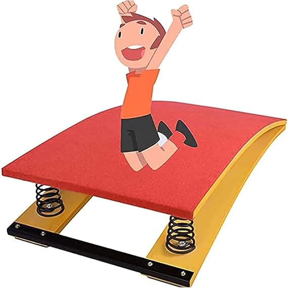 Heavy Duty Vault Spring Board for Kids Pro Curved Spring Board for Adult, Teen,Hardwood Gymnastics Springboard with Crash Protection Mats,or Child, Arts Springboard for Sports Club/Martial