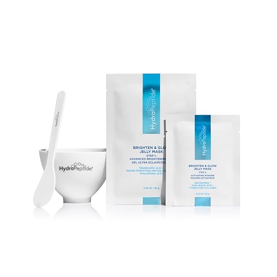 HydroPeptide Glow Jelly Mask Ultra-Hydrating Treatment, 4 Treatments | Floods Skin With Hydration, Plumps & Smooths, Soothes & Restores a Dewy Bounce, Ultra-Hydrating Jelly Peptide Mask