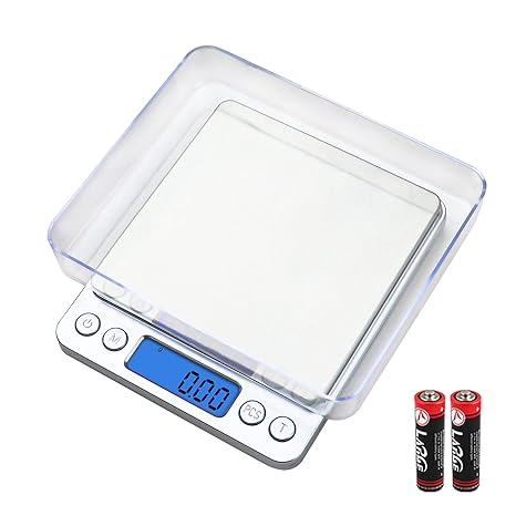 UNIWEIGH Digital Kitchen Scale, 500g/0.01g Gram Scale,Cooking Food Scale