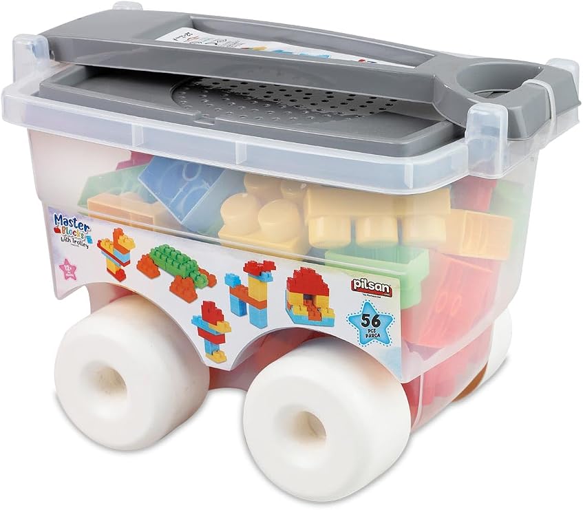 Pilsan Master Blocks Trolley 56 Pieces