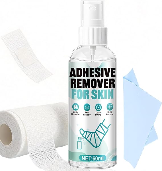 2 Oz Skin Adhesive Remover, Bandage Adhesive Remover, Mild Quick Peeling