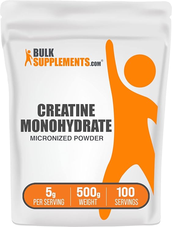 Creatine Monohydrate Powder | Creatine Powder, 5g per Serving, Pure, Unflavored & Gluten Free, 500g