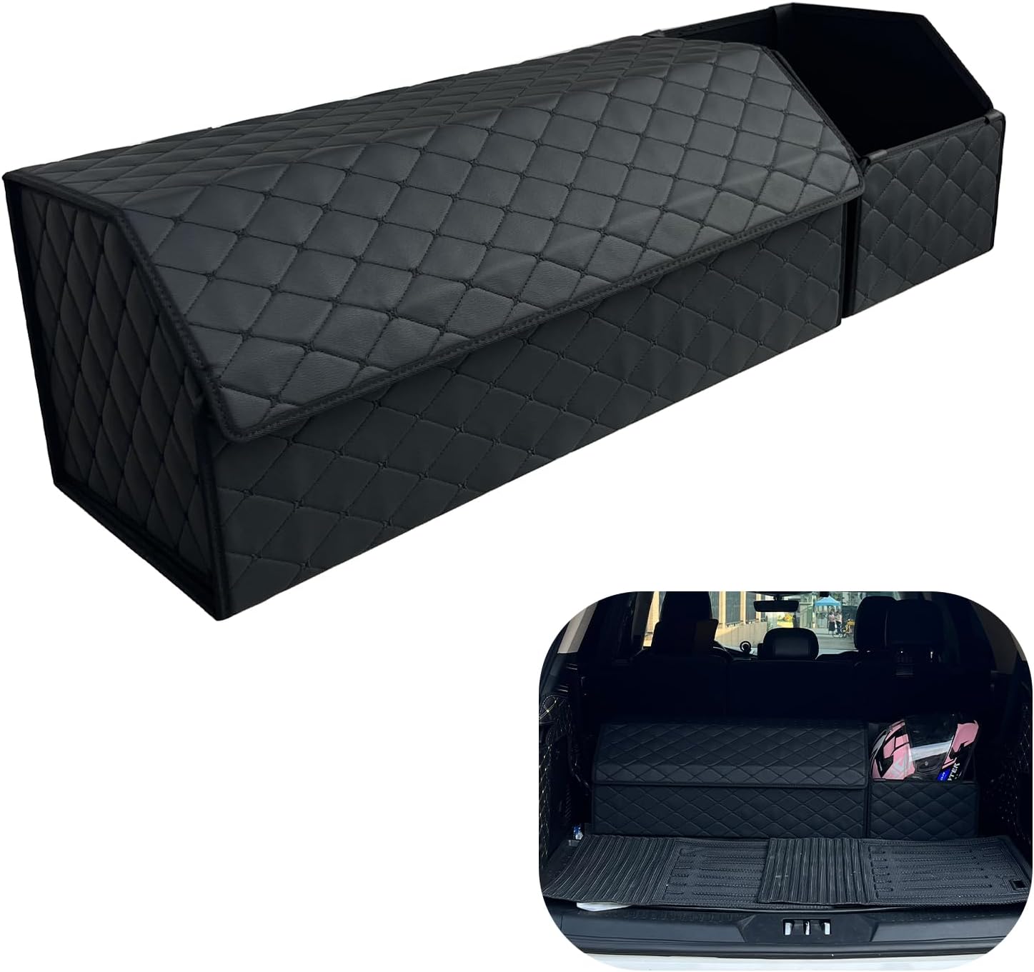 Car Trunk Organizer For Legacy - Custom Fit,Large Space Outdoor Trunk Organizer with Leather, Hook and Loop Fastener,4-Layer Cover,For Legacy 2010-2014