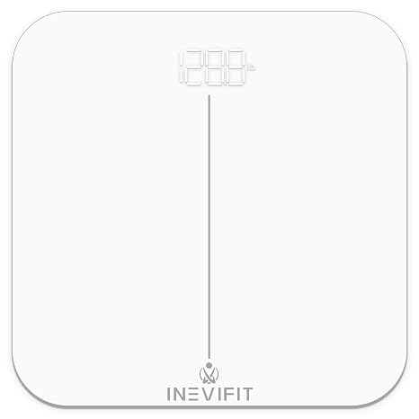 INEVIFIT Premium Bathroom Scale, Highly Accurate Digital Bathroom Body Scale, Measures Weight up to 400 lbs. Includes Batteries