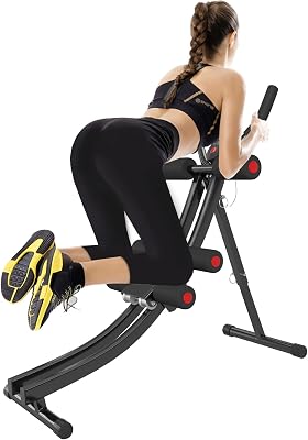HOTSYSTEM Ab Machine, Core & Abdominal Trainers for Home Gym, Height Adjustable Ab Trainer with LED Display