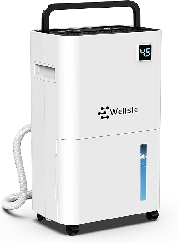 3500 Sq.Ft Dehumidifier, 50 Pint Dehumidifiers for Home and Basement with Drain Hose, Ultra-Quiet Bedroom Dehumidifier, Intelligent Humidity Control, 24 Hours Timer.
