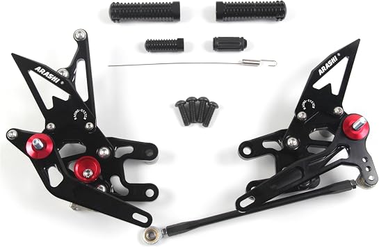 V2.0 Adjustable Rearsets Compatible with Kawasaki Ninja ZX10R ZX1000 2004-2005, Black